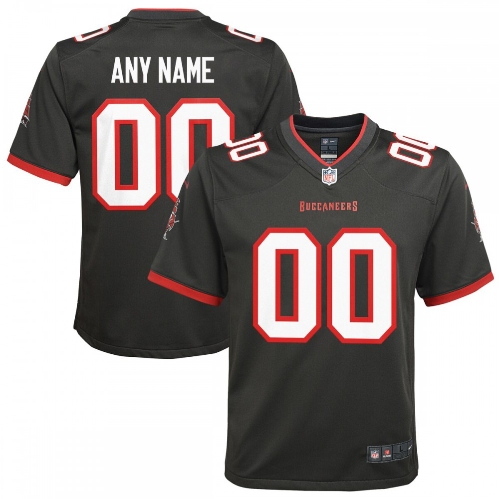 Tampa Bay Buccaneers Nike Youth Alternate Custom Game Jersey - Pewter-GridironStore
